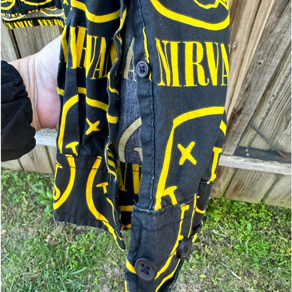 Nirvana Smiley Button Up - image 3